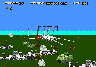 After Burner III (SEGA CD) screenshot: Watch out for the tank!
