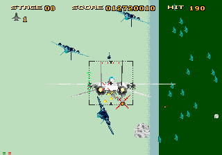 After Burner III (SEGA CD) screenshot: Enemies come in from all sides.