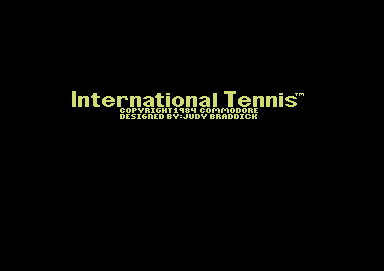 International Tennis (Commodore 64) screenshot: Title screen