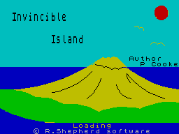 Invincible Island (ZX Spectrum) screenshot: Title screen