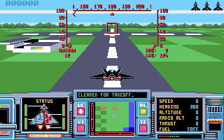 Airstrike USA (DOS) screenshot: Ready for take-off