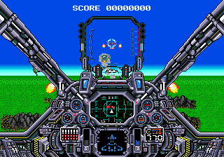 Air Diver (Genesis) screenshot: Day missions are easier on the eye.