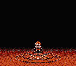 Akuma-kun: Makai no Wana (NES) screenshot: Nice little intro with a hexagram