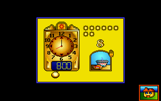 A.J.'s World of Discovery (DOS) screenshot: Get clock-wise! (sorry for the bad pun)