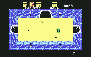 Alcazar: The Forgotten Fortress (Commodore 64) screenshot: Firing your pistol