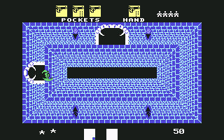 Alcazar: The Forgotten Fortress (Commodore 64) screenshot: Explored all areas of the castle