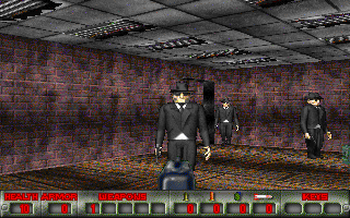 Alien Cabal (DOS) screenshot: Enemies