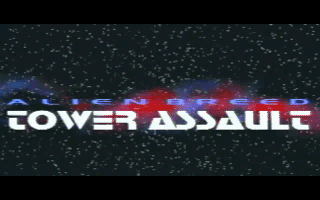 Alien Breed: Tower Assault (DOS) screenshot: Main Title (from intro cinematic)