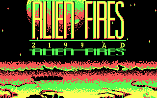 Alien Fires: 2199 AD (DOS) screenshot: Title screen