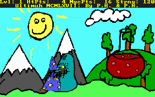 Ultimuh MCMLXVII: Part 2 of the 39th Trilogy - The Quest for the Golden Amulet (DOS) screenshot: Now you see it...