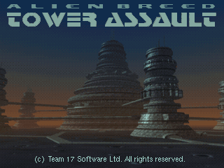 Alien Breed: Tower Assault (DOS) screenshot: Title screen