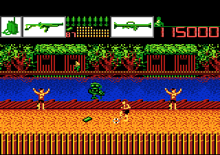 Alien Brigade (Atari 7800) screenshot: Don't shoot the civilians!