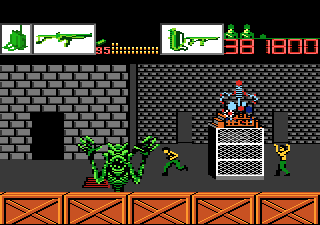 Alien Brigade (Atari 7800) screenshot: Destroy this mind control machine