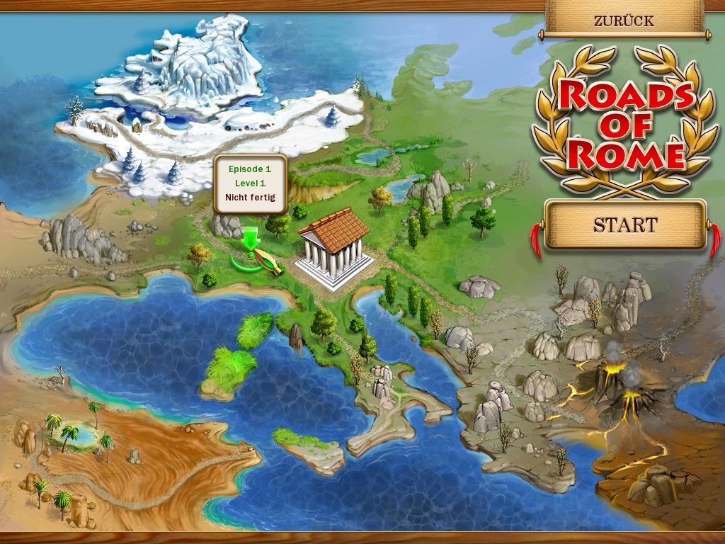 Roads of Rome (Windows) screenshot: Map