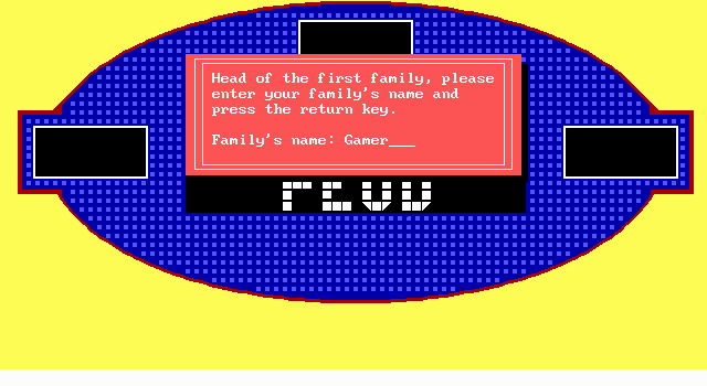 The All New Family Feud (DOS) screenshot: Generating your team...