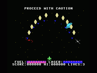 Alpha Blaster (MSX) screenshot: Don't get hit!