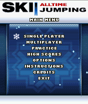 Alltime Ski Jumping (J2ME) screenshot: Main game screen