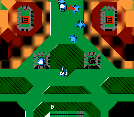 Alpha Mission (NES) screenshot: Enemies come in waves