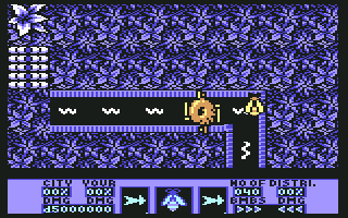 Amaurote (Commodore 64) screenshot: An insect that you need to wipe out