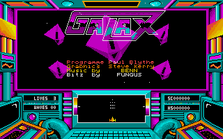 3D Galax (Atari ST) screenshot: Title screen