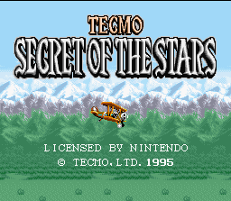 Tecmo Secret of the Stars (SNES) screenshot: Title Screen