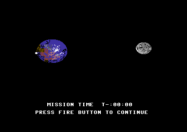 Apollo 18: Mission to the Moon (Commodore 64) screenshot: I got so desperate that I sent a rocket to the moon