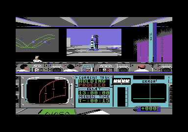 Apollo 18: Mission to the Moon (Commodore 64) screenshot: Mission control