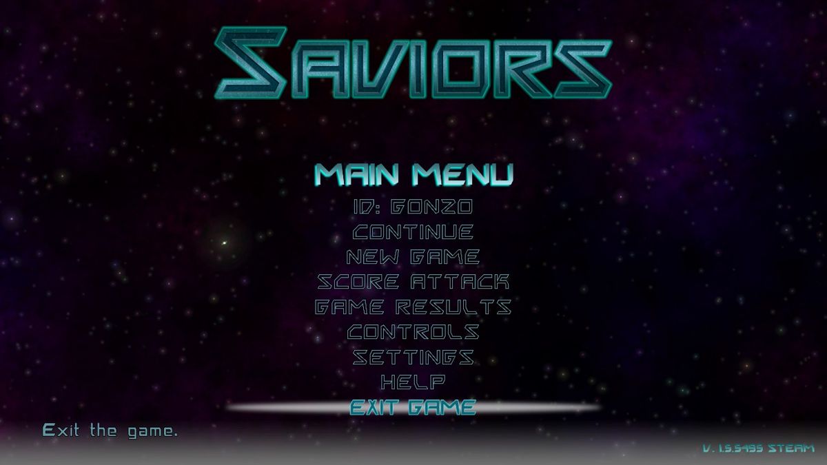 Saviors (Windows) screenshot: Main menu