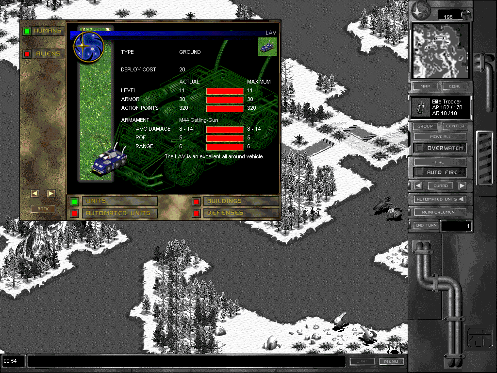 Fallen Haven: Liberation Day (Windows) screenshot: One can look up information about units and buildings.