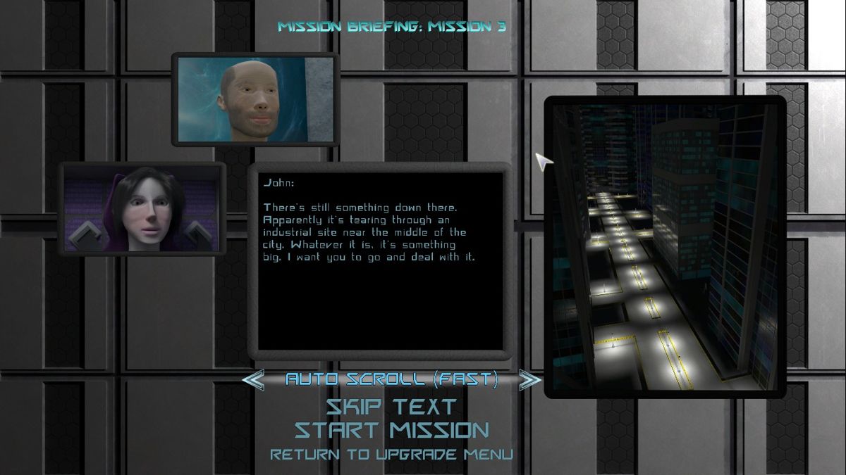 Saviors (Windows) screenshot: Dialogue between missions