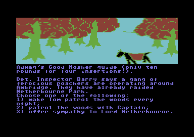 The Archers (Commodore 64) screenshot: Nifty Noshing