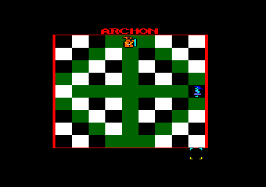 Archon: The Light and the Dark (Amstrad CPC) screenshot: And it didn't. Now, only the wizard and sorceress are left.