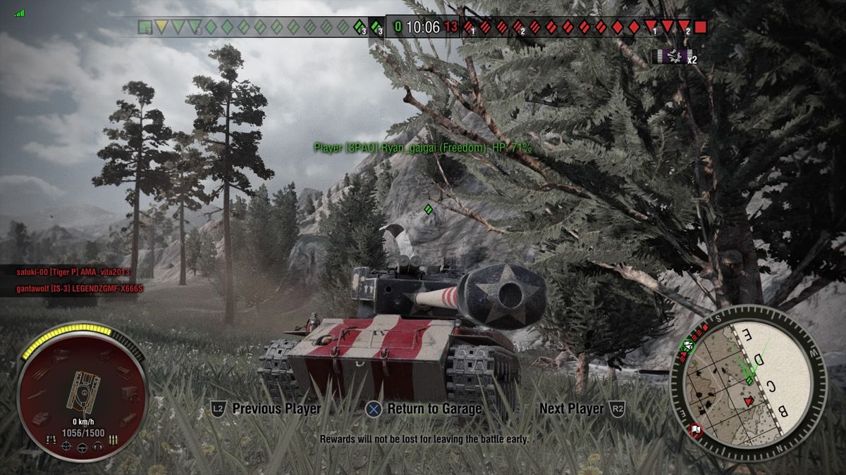 World of Tanks: Independence Mega Bundle (PlayStation 4) screenshot: Barrel of a Freedom tank looks menacing