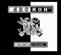 Archon: The Light and the Dark (NES) screenshot: Title screen