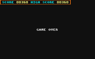 Fruity Frank (Amstrad CPC) screenshot: Game Over