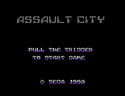 Assault City (SEGA Master System) screenshot: Title (Light Phaser version)