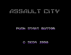 Assault City (SEGA Master System) screenshot: Title (Pad version)
