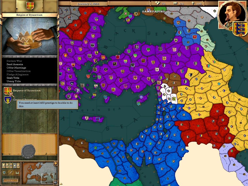 Crusader Kings (Windows) screenshot: The middleeast