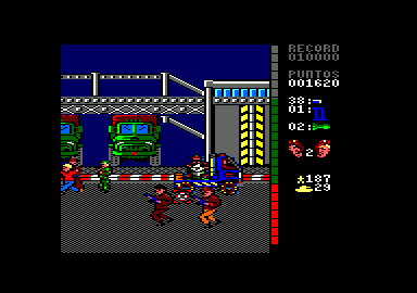 The A-Team (Amstrad CPC) screenshot: Shoot all soldiers