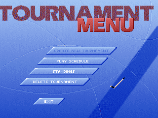 Solid Ice (DOS) screenshot: Tournament menu