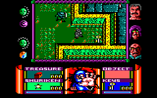 Avenger (Amstrad CPC) screenshot: Ah, found a key!