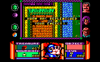 Avenger (Amstrad CPC) screenshot: Replenished my energy