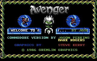 Avenger (Commodore 64) screenshot: Title screen