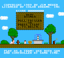 Baby Boomer (NES) screenshot: Title screen