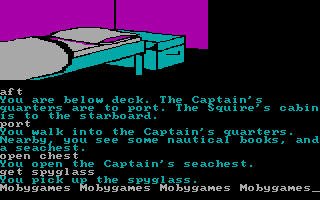 Treasure Island (DOS) screenshot: Captain's quarters