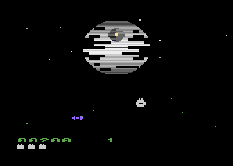 Star Wars: Return of the Jedi - Death Star Battle (Atari 5200) screenshot: Try to hit the death star's core...