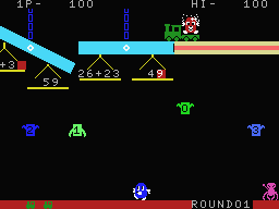Balance (MSX) screenshot: The levels will balance and the truck can continue to drive.