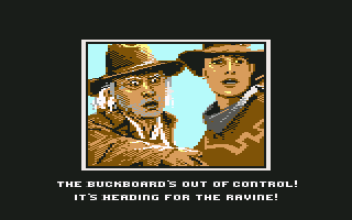 Back to the Future Part III (Commodore 64) screenshot: One of the level introductions