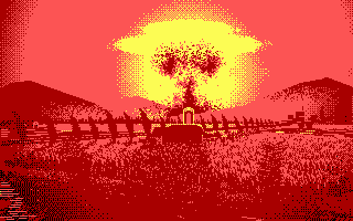 Bad Blood (DOS) screenshot: Introduction: an explosion! (EGA)