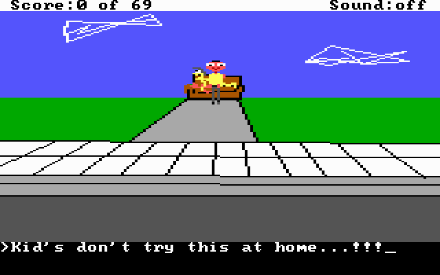 Fuck Quest (DOS) screenshot: The couple behind Richard seem to be enjoying themselves...ehem.